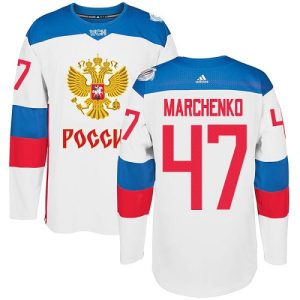 Herren Team Russland #47 Alexey Marchenko Authentic Weiß Heim 2016 World Cup